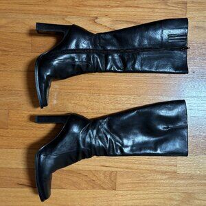 Charles David High Heeled Black Boots - Size 7.5